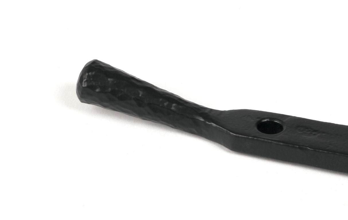 From The Anvil - Matt Black 12" Hammered Newbury Stay | Sku. 46482 | Trade Door Handles.