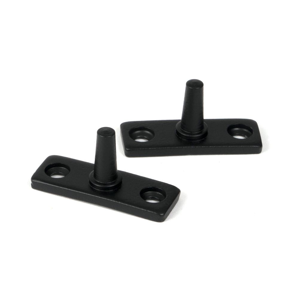 From The Anvil - Matt Black 12" Hammered Newbury Stay | Sku. 46482 | Trade Door Handles.