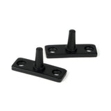 From The Anvil - Matt Black 12" Hammered Newbury Stay | Sku. 46482 | Trade Door Handles.