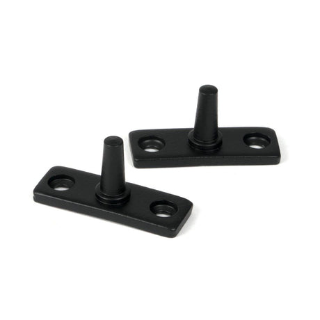 From The Anvil - Matt Black 12" Hammered Newbury Stay | Sku. 46482 | Trade Door Handles.