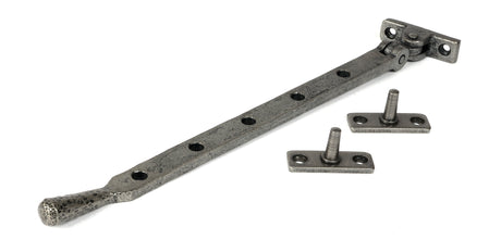 From The Anvil - Pewter 12" Hammered Newbury Stay | Sku. 46483 | Trade Door Handles.