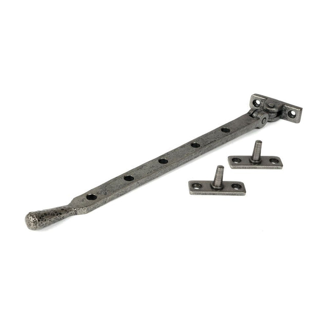 From The Anvil - Pewter 12" Hammered Newbury Stay | Sku. 46483 | Trade Door Handles.