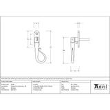 From The Anvil - Beeswax Shepherd's Crook Espag - RH | Sku. 46496 | Trade Door Handles.
