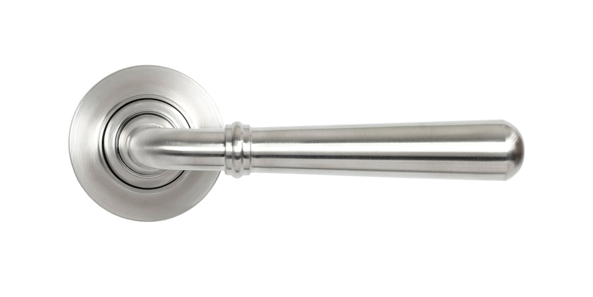 From The Anvil - Satin Marine SS (316) Newbury Lever on Rose Set (Plain) | Sku. 46510 | Trade Door Handles.