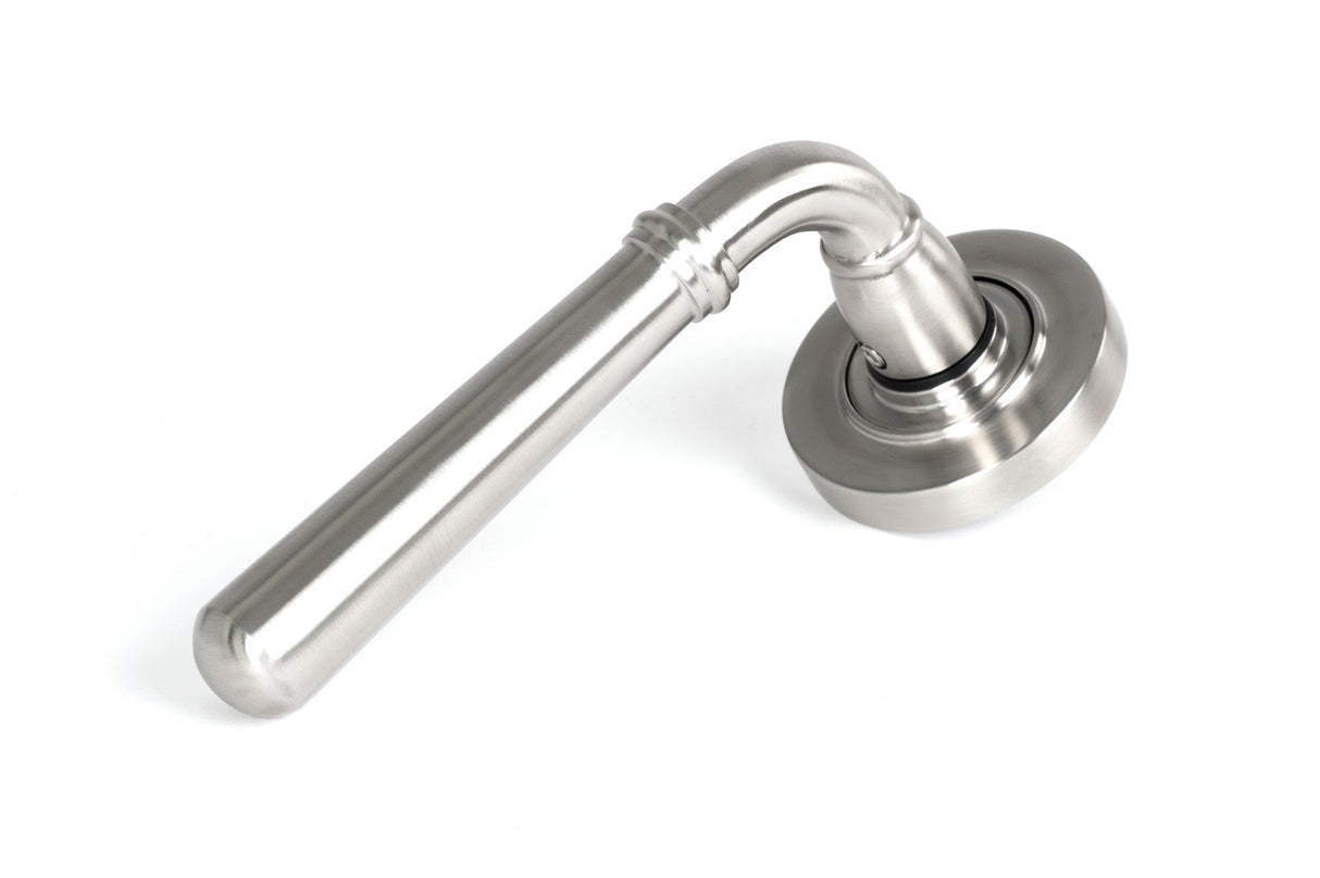 From The Anvil - Satin Marine SS (316) Newbury Lever on Rose Set (Plain) | Sku. 46510 | Trade Door Handles.