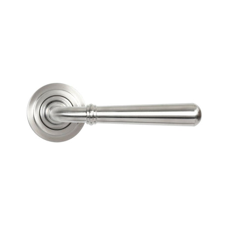 From The Anvil - Satin Marine SS (316) Newbury Lever on Rose Set (Art Deco) | Sku. 46511 | Trade Door Handles.