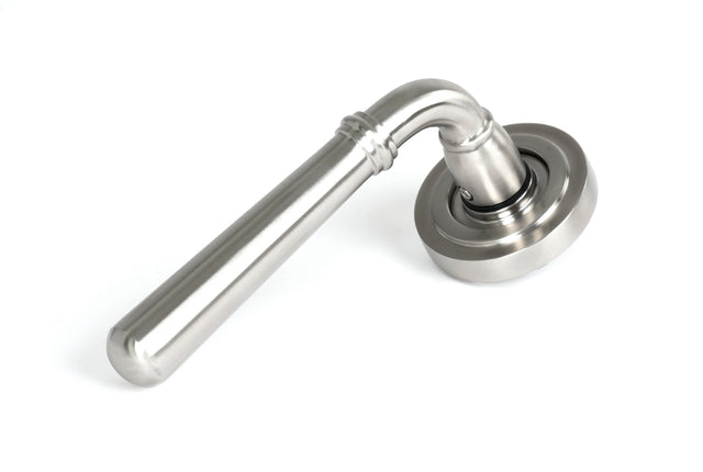 From The Anvil - Satin Marine SS (316) Newbury Lever on Rose Set (Art Deco) | Sku. 46511 | Trade Door Handles.