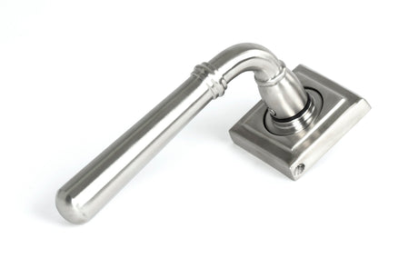 From The Anvil - Satin Marine SS (316) Newbury Lever on Rose Set (Square) | Sku. 46513 | Trade Door Handles.