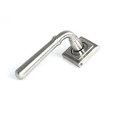 From The Anvil - Satin Marine SS (316) Newbury Lever on Rose Set (Square) | Sku. 46513 | Trade Door Handles.