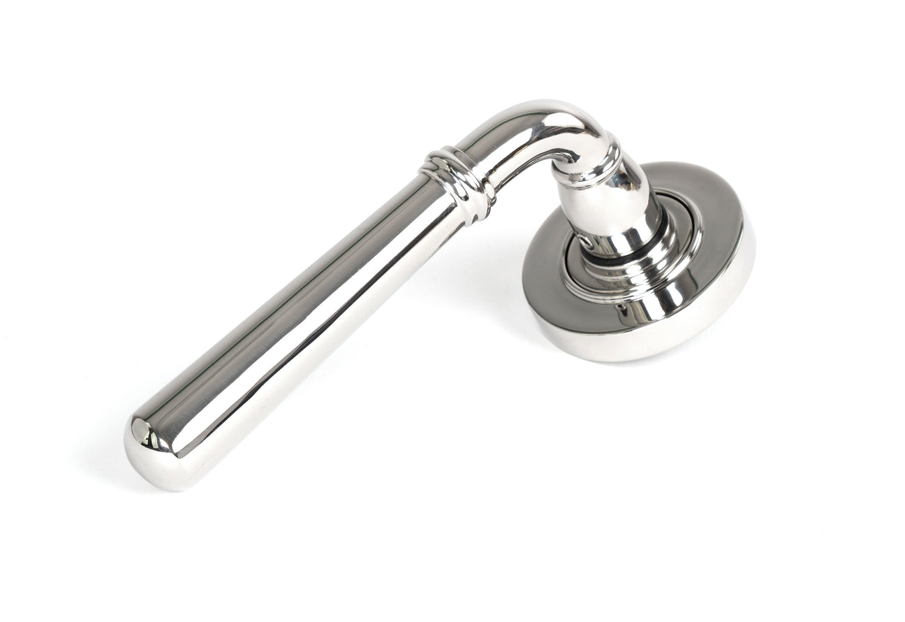 From The Anvil - Polished Marine SS (316) Newbury Lever on Rose Set (Plain) | Sku. 46514 | Trade Door Handles.