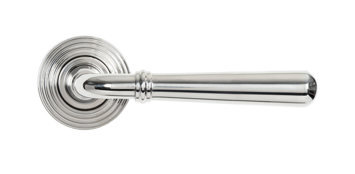 From The Anvil - Polished Marine SS (316) Newbury Lever on Rose Set (Beehive) | Sku. 46516 | Trade Door Handles.
