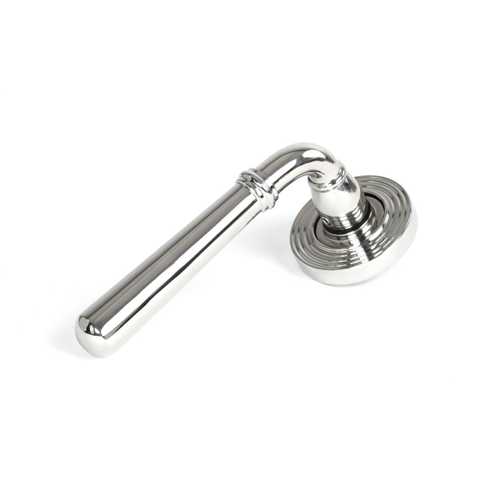 From The Anvil - Polished Marine SS (316) Newbury Lever on Rose Set (Beehive) | Sku. 46516 | Trade Door Handles.
