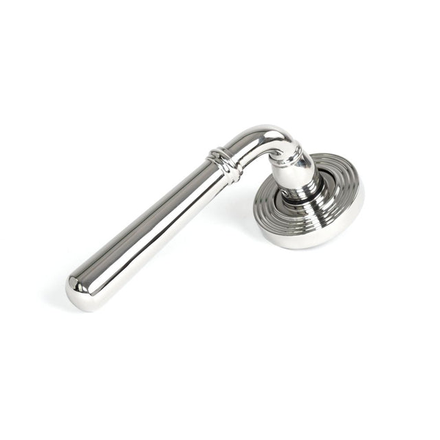 From The Anvil - Polished Marine SS (316) Newbury Lever on Rose Set (Beehive) | Sku. 46516 | Trade Door Handles.