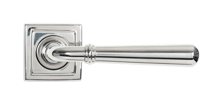 From The Anvil - Polished Marine SS (316) Newbury Lever on Rose Set (Square) | Sku. 46517 | Trade Door Handles.