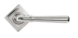 From The Anvil - Polished Marine SS (316) Newbury Lever on Rose Set (Square) | Sku. 46517 | Trade Door Handles.
