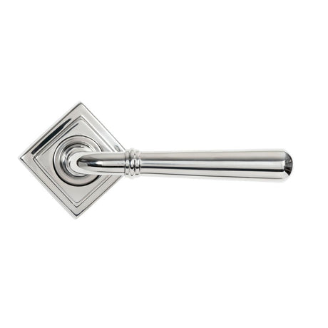 From The Anvil - Polished Marine SS (316) Newbury Lever on Rose Set (Square) | Sku. 46517 | Trade Door Handles.