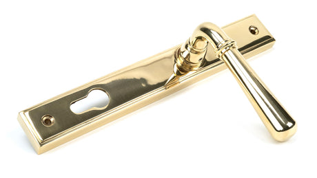 From The Anvil - Polished Brass Newbury Slimline Lever Espag. Lock Set | Sku. 46529 | Trade Door Handles.