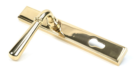 From The Anvil - Polished Brass Newbury Slimline Lever Espag. Lock Set | Sku. 46529 | Trade Door Handles.