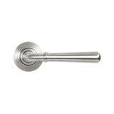 From The Anvil - Satin Marine SS (316) Newbury Lever on Rose Set (Beehive) - Unsprung | Sku. 46538 | Trade Door Handles.