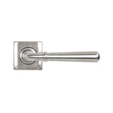 From The Anvil - Satin Marine SS (316) Newbury Lever on Rose Set (Square) - Unsprung | Sku. 46539 | Trade Door Handles.