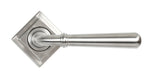From The Anvil - Satin Marine SS (316) Newbury Lever on Rose Set (Square) - Unsprung | Sku. 46539 | Trade Door Handles.