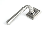 From The Anvil - Satin Marine SS (316) Newbury Lever on Rose Set (Square) - Unsprung | Sku. 46539 | Trade Door Handles.