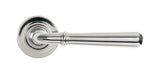 From The Anvil - Polished Marine SS (316) Newbury Lever on Rose Set (Plain) - Unsprung | Sku. 46540 | Trade Door Handles.