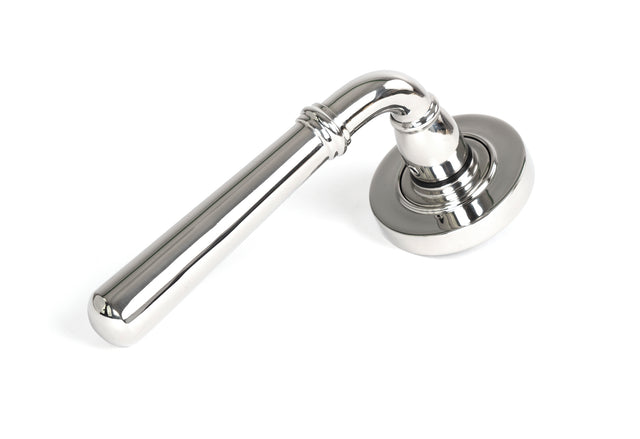 From The Anvil - Polished Marine SS (316) Newbury Lever on Rose Set (Plain) - Unsprung | Sku. 46540 | Trade Door Handles.