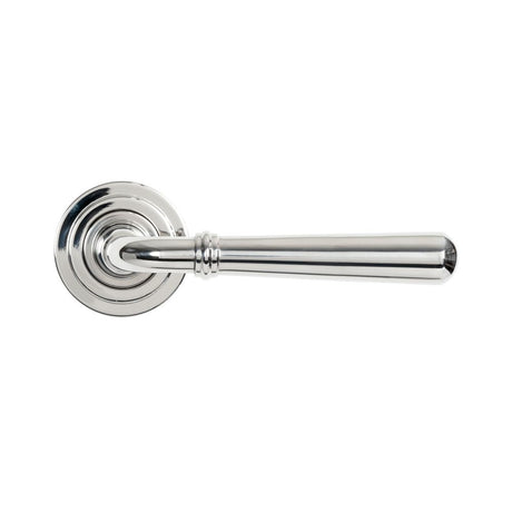 From The Anvil - Polished Marine SS (316) Newbury Lever on Rose Set (Art Deco) - Unsprung | Sku. 46541 | Trade Door Handles.