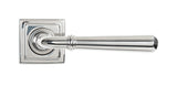 From The Anvil - Polished Marine SS (316) Newbury Lever on Rose Set (Square) - Unsprung | Sku. 46543 | Trade Door Handles.