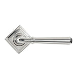 From The Anvil - Polished Marine SS (316) Newbury Lever on Rose Set (Square) - Unsprung | Sku. 46543 | Trade Door Handles.