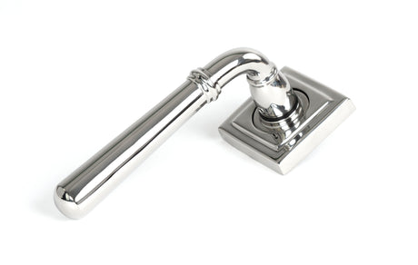 From The Anvil - Polished Marine SS (316) Newbury Lever on Rose Set (Square) - Unsprung | Sku. 46543 | Trade Door Handles.