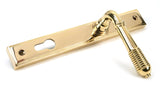 From The Anvil - Polished Brass Reeded Slimline Lever Espag. Lock Set | Sku. 46545 | Trade Door Handles.