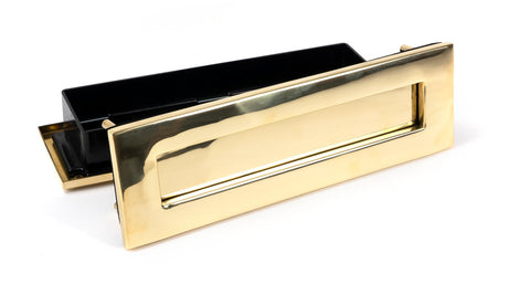 From The Anvil - Polished Brass Traditional Letterbox | Sku. 46549 | Trade Door Handles.
