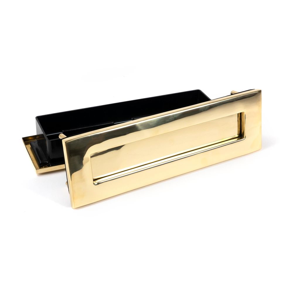 From The Anvil - Polished Brass Traditional Letterbox | Sku. 46549 | Trade Door Handles.