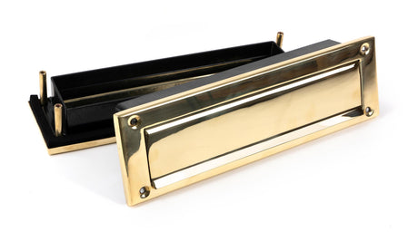 From The Anvil - Polished Brass Traditional Letterbox | Sku. 46549 | Trade Door Handles.