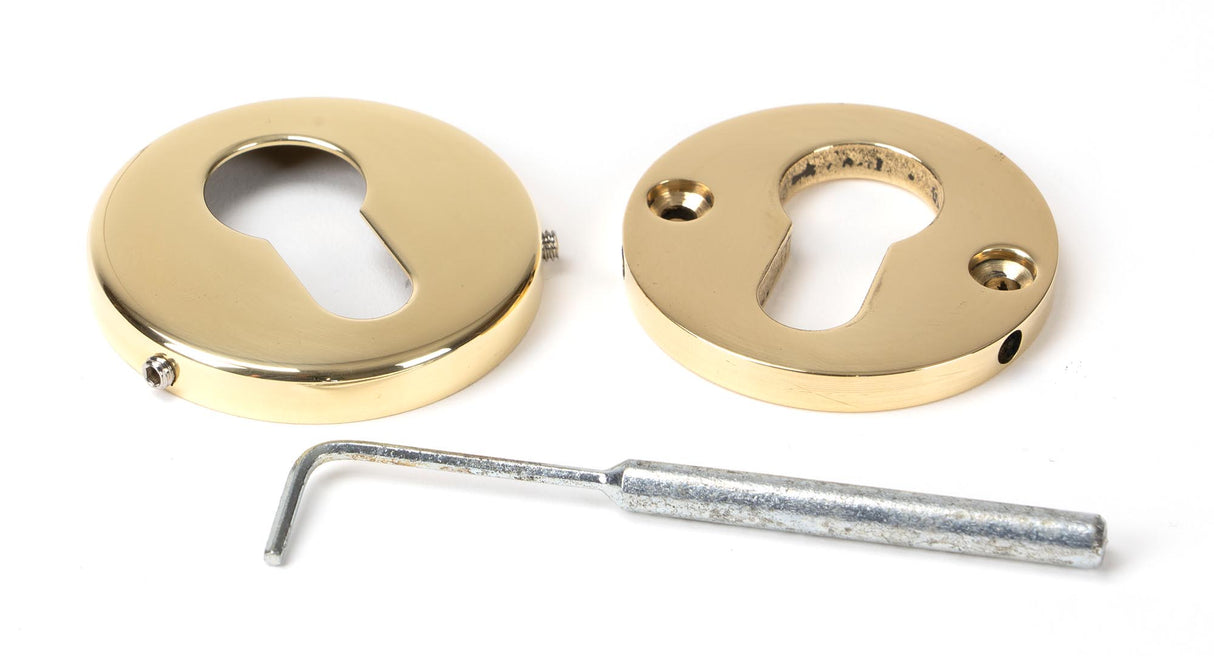 From The Anvil - Polished Brass 52mm Regency Concealed Escutcheon | Sku. 46551 | Trade Door Handles.
