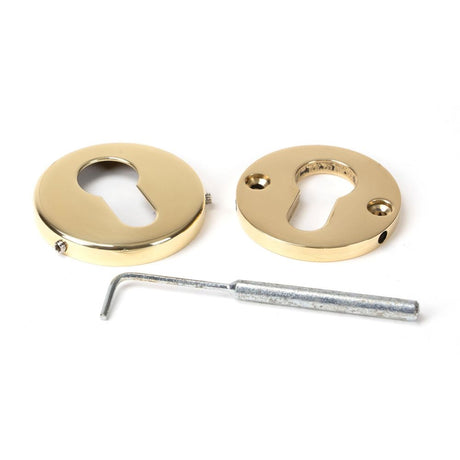 From The Anvil - Polished Brass 52mm Regency Concealed Escutcheon | Sku. 46551 | Trade Door Handles.