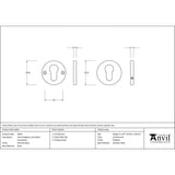 From The Anvil - Polished Brass 52mm Regency Concealed Escutcheon | Sku. 46551 | Trade Door Handles.