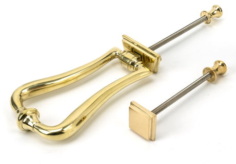 From The Anvil - Polished Brass Slimline Art Deco Door Knocker | Sku. 46552 | Trade Door Handles.