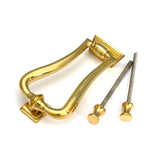 From The Anvil - Polished Brass Slimline Art Deco Door Knocker | Sku. 46552 | Trade Door Handles.