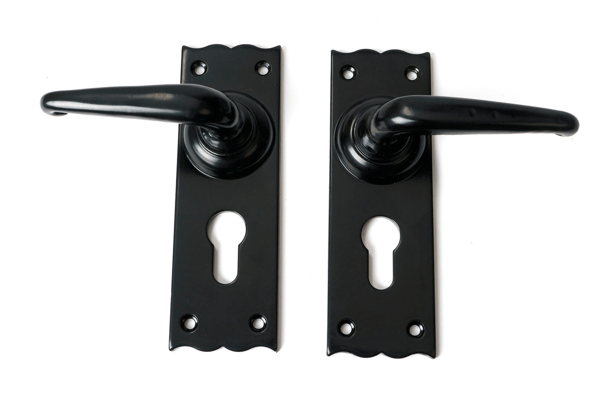 From The Anvil - Black Oak Lever Euro Lock Set | Sku. 46570 | Trade Door Handles.