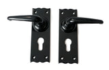 From The Anvil - Black Oak Lever Euro Lock Set | Sku. 46570 | Trade Door Handles.