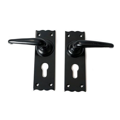 From The Anvil - Black Oak Lever Euro Lock Set | Sku. 46570 | Trade Door Handles.