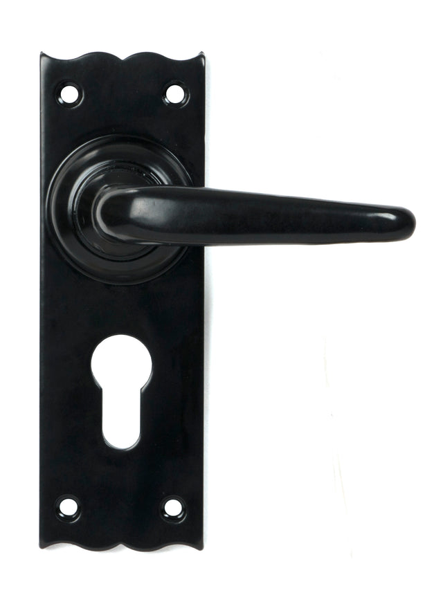 From The Anvil - Black Oak Lever Euro Lock Set | Sku. 46570 | Trade Door Handles.
