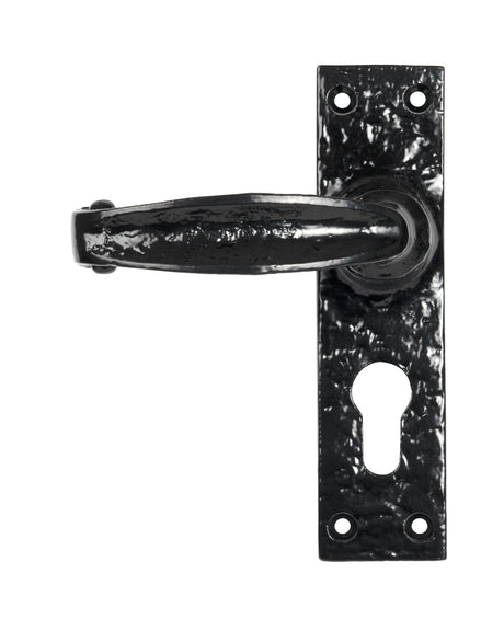 From The Anvil - Black Lever Euro Lock Set | Sku. 46573 | Trade Door Handles.