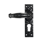 From The Anvil - Black Lever Euro Lock Set | Sku. 46573 | Trade Door Handles.