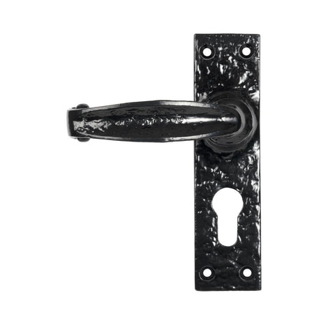 From The Anvil - Black Lever Euro Lock Set | Sku. 46573 | Trade Door Handles.
