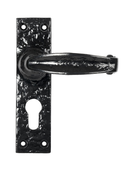 From The Anvil - Black Lever Euro Lock Set | Sku. 46573 | Trade Door Handles.