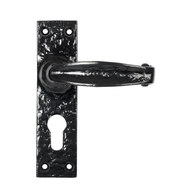 From The Anvil - Black Lever Euro Lock Set | Sku. 46573 | Trade Door Handles.